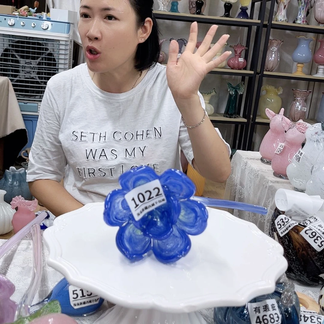 荷花1022 家悦美居琉璃花瓶