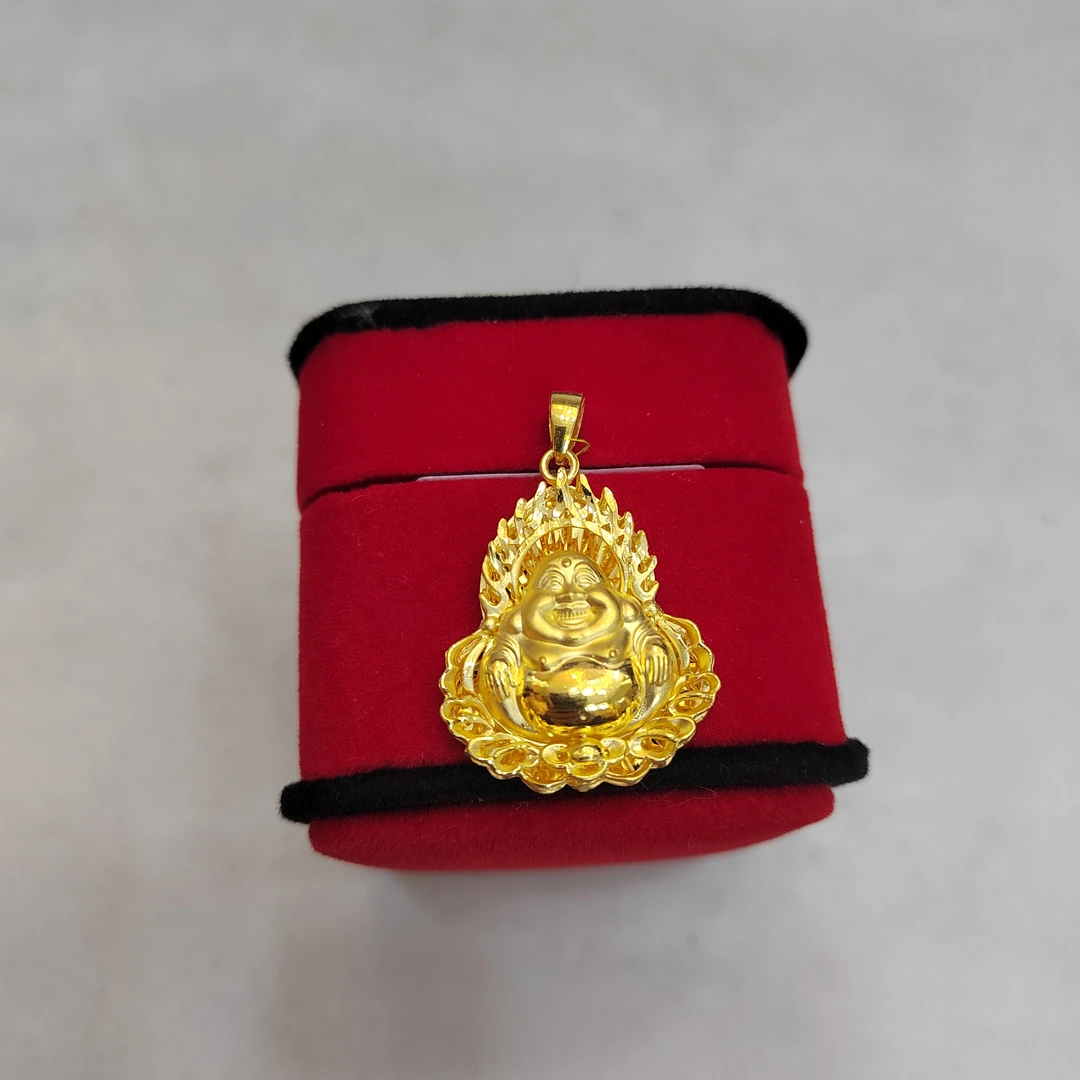 足金罗汉挂坠 一碗水黄金 足金火焰罗汉 真金 假一赔十 畅销