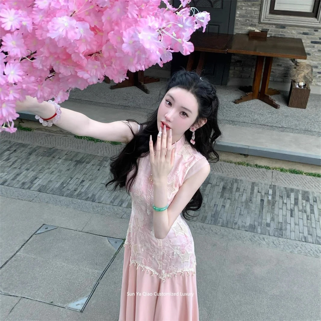 新中式改良连衣裙女2025夏季新款低调奢华典雅长裙独特超好看裙子