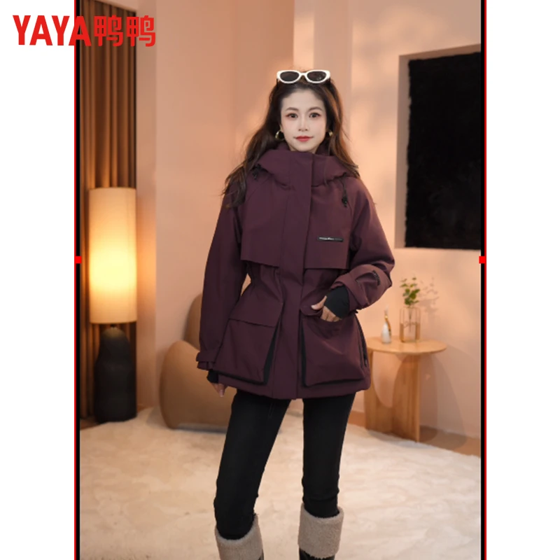 【佟丽娅同款】YAYA鸭鸭2024冬季新款加厚派克羽绒服加厚防风外套X