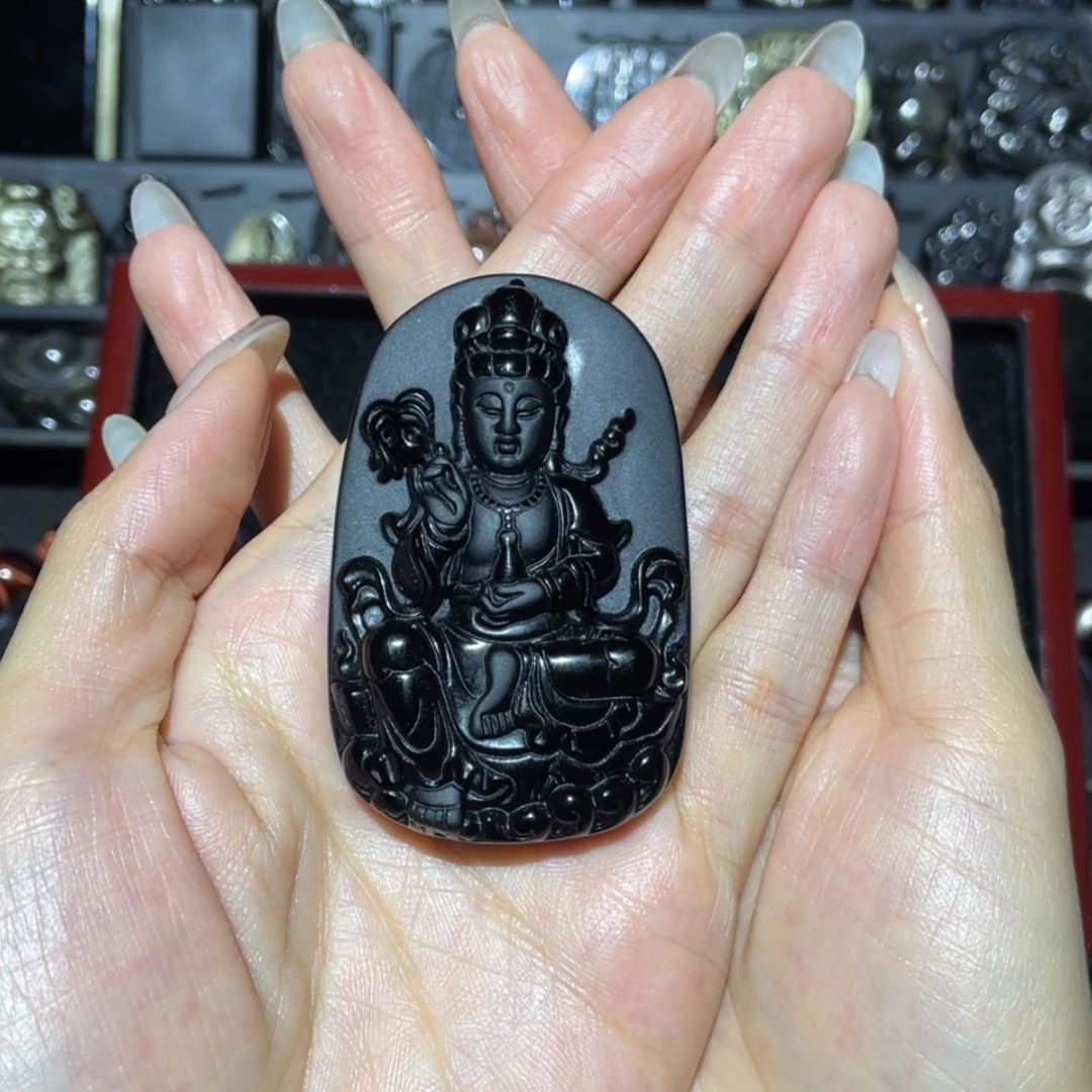 【闪购商品】未镶嵌黑曜岩吊坠(不含链)路**方