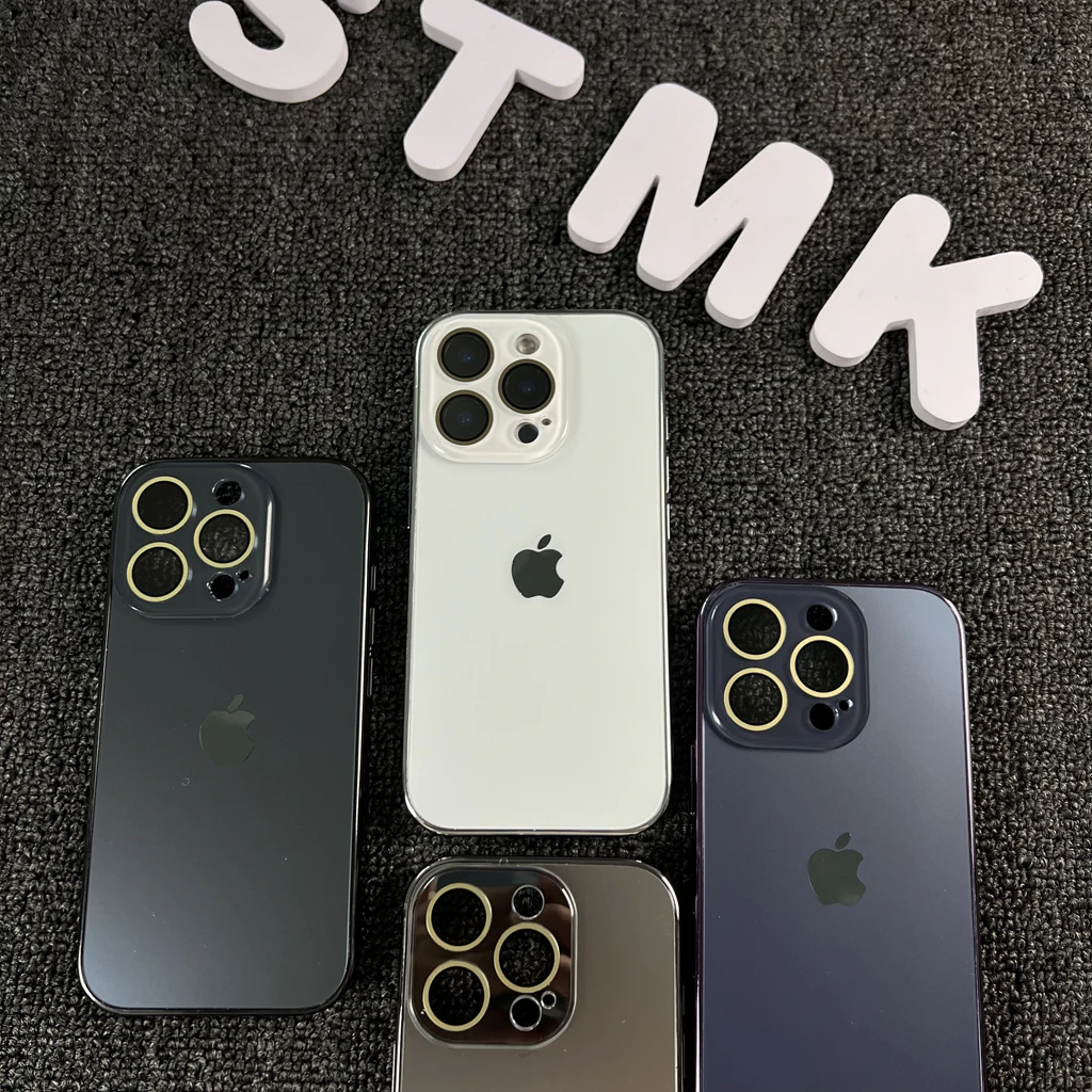 适用苹果15/14/13全包镜头膜iphone16promax简约电镀AG防摔手机壳