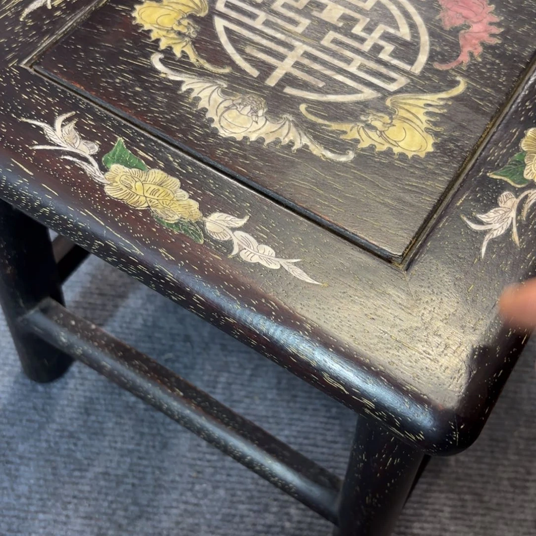 木小叶紫檀独板富贵凳