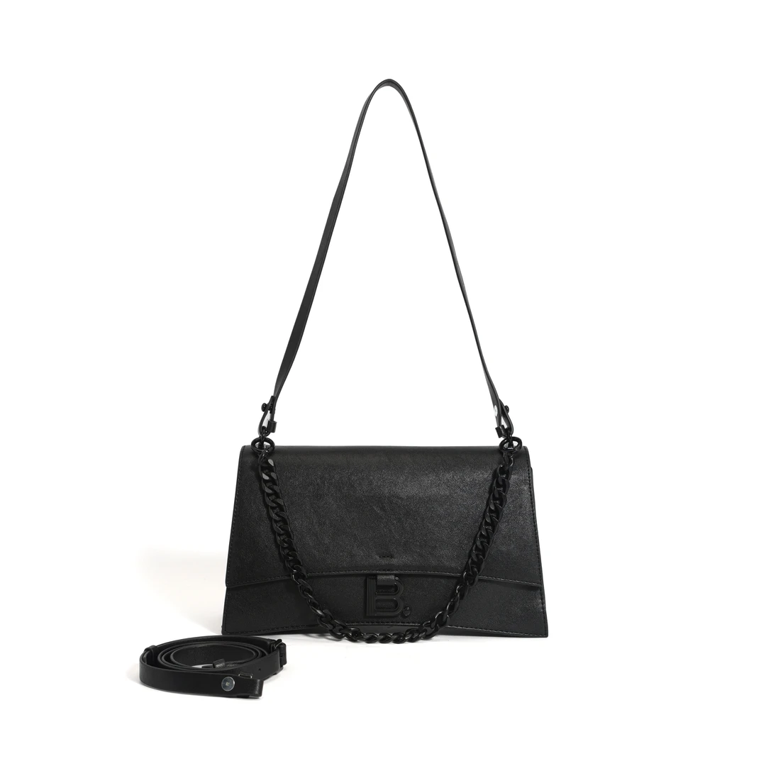 【高端定制】轻奢沙漏包单肩大容量包简约高级通勤KSQ-5682 黑色