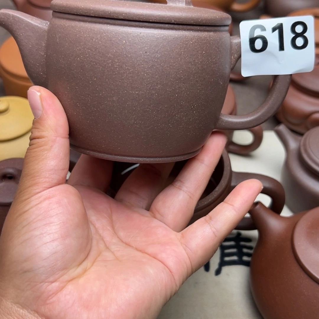 茶壶紫砂紫泥半手工350ccn左右瑕疵