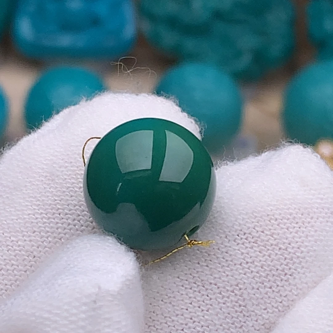 未镶嵌绿松石珠宝奇石13mm