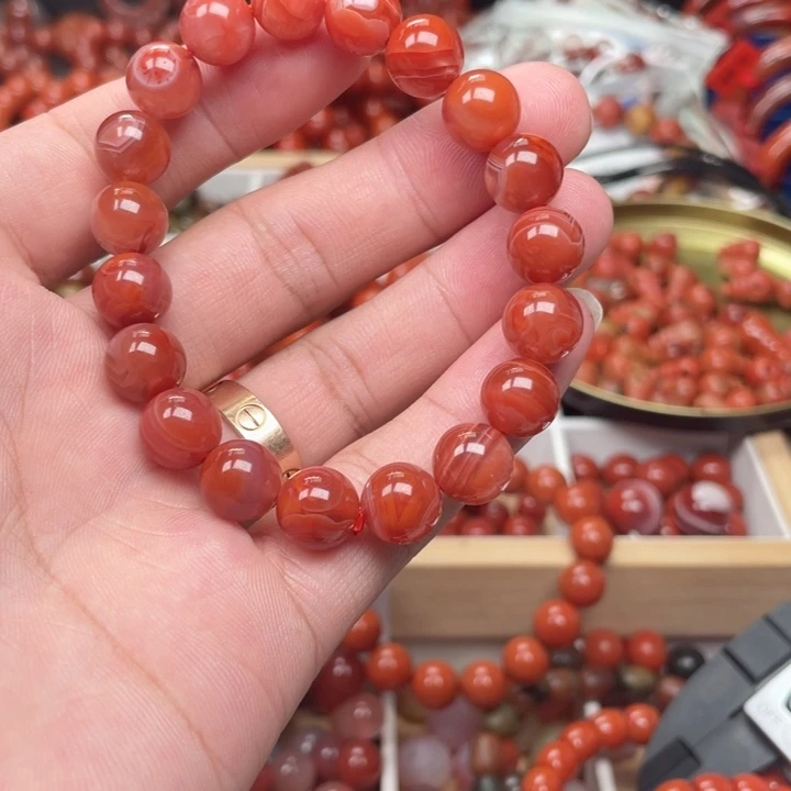 南红玛瑙未镶嵌手链
