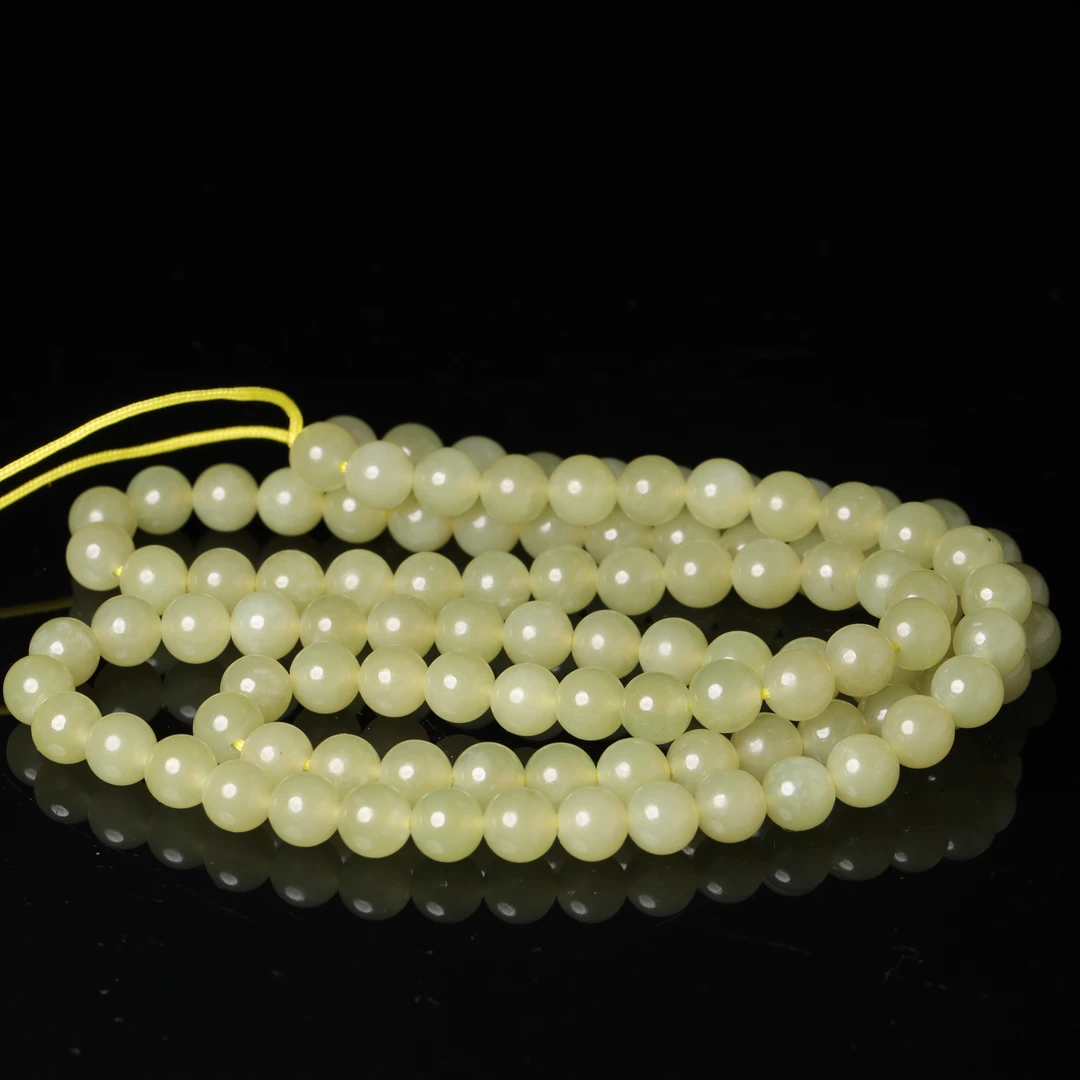 清代和田玉素珠项链-LM