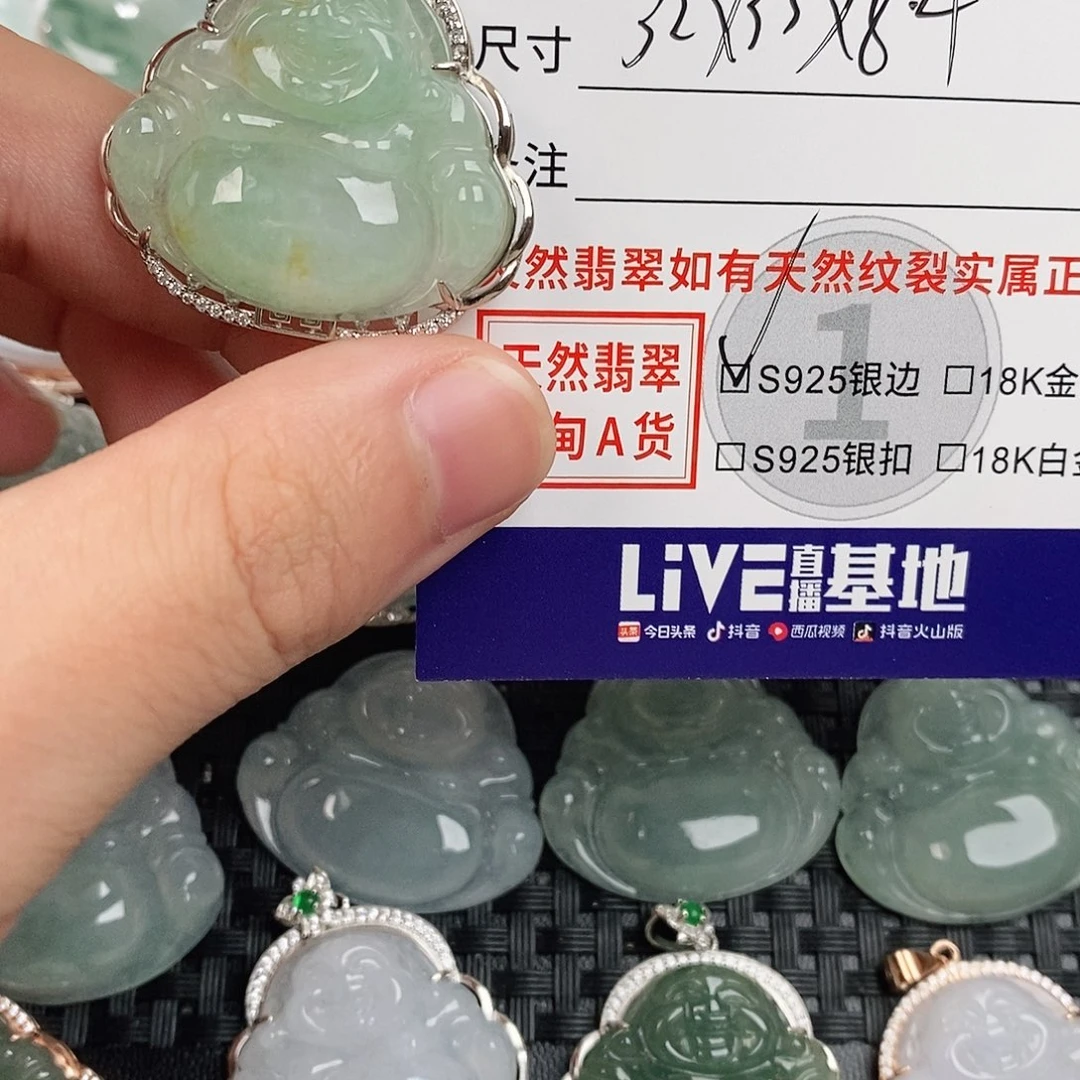 翡翠银S925镶嵌颈饰