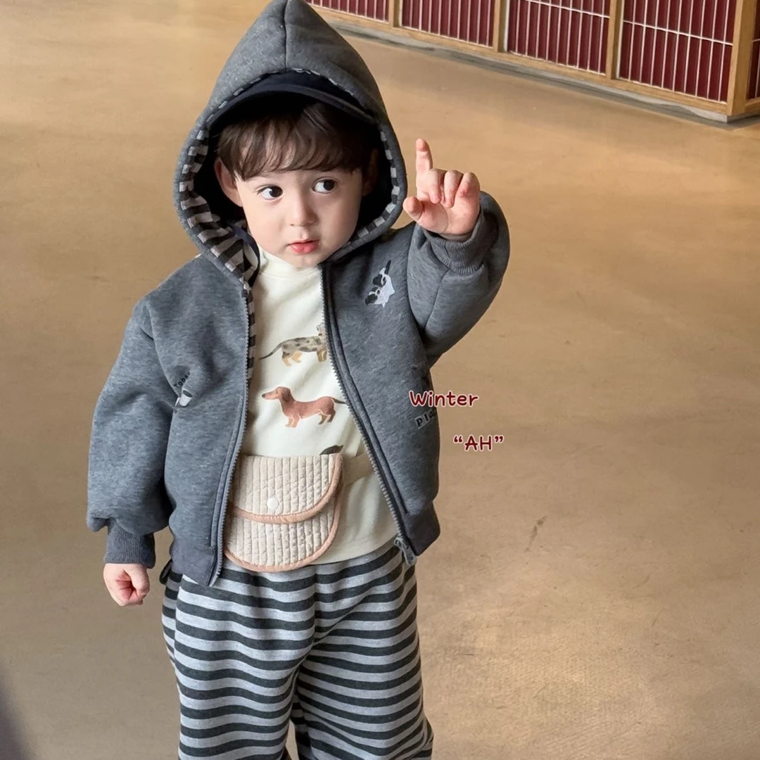 【NO退NO换】AH·2025冬特 拼色小狗套装 A98122