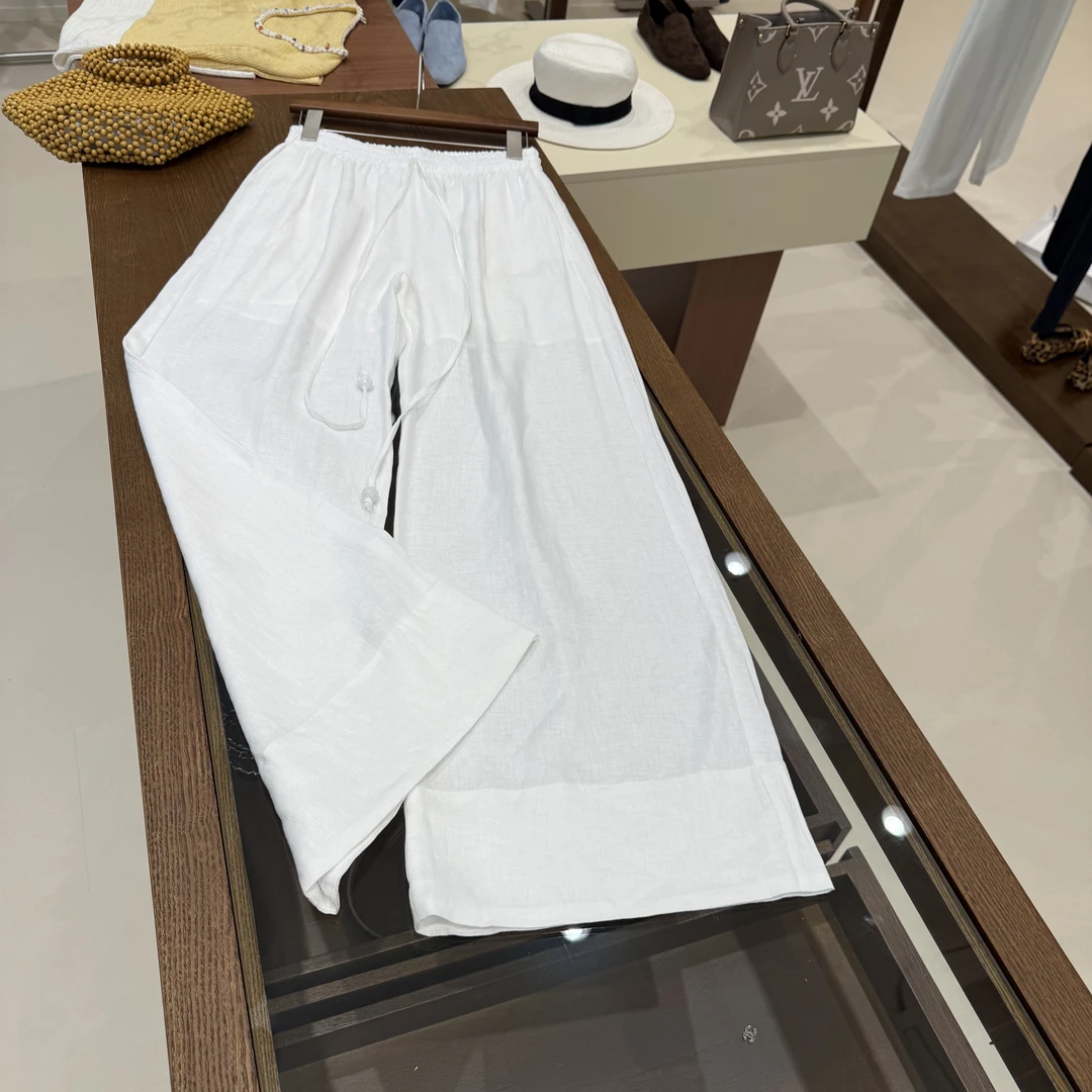 百搭夏季阔腿裤垂感高腰常规款设计师直筒型休闲裤b171