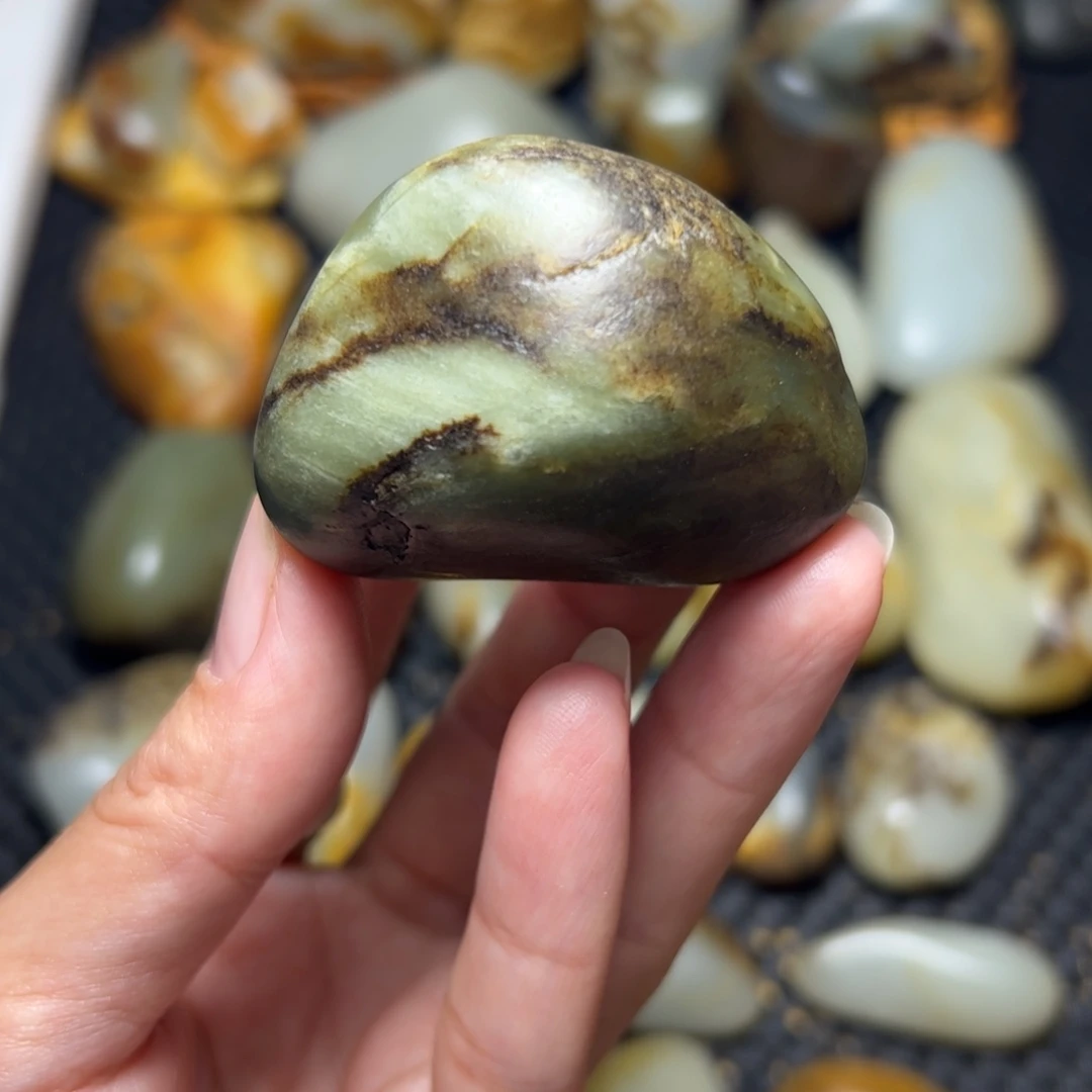 和田玉未镶嵌挂件A144