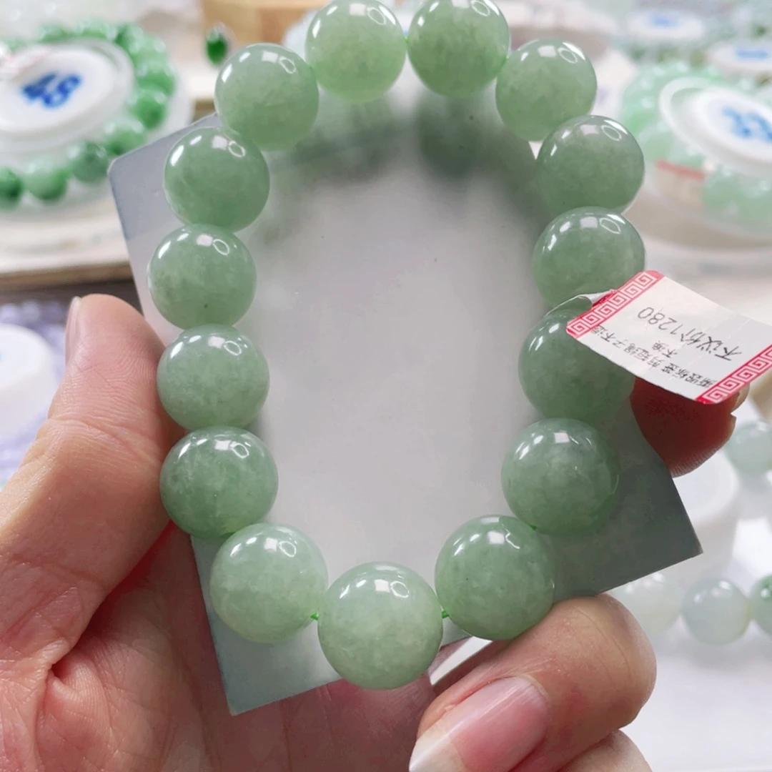 翡翠未镶嵌手链手串15