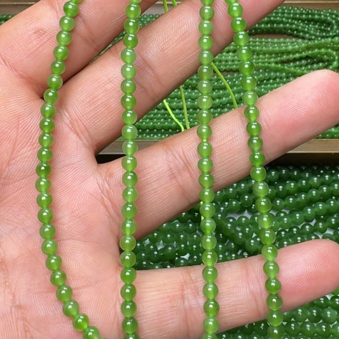 和田玉未镶嵌颈饰碧玉冰阳绿卡4