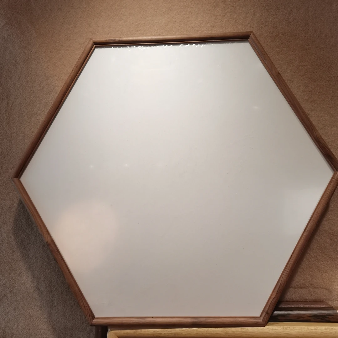 典藏——限量50x50非洲檀香精品六角榫桙画框【高端】无镂空卡纸