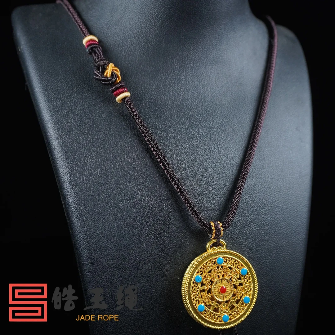 【皓玉绳】纯手工八股辫编绳吊坠挂绳项链绳曼陀罗结挂脖绳玉绳