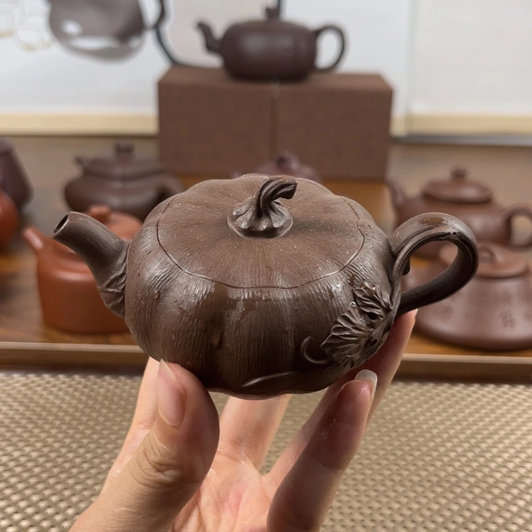 茶壶紫砂段泥全手工仿生南瓜90c