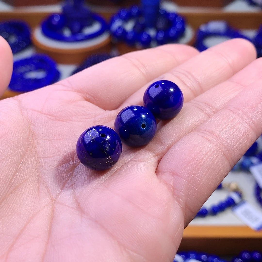 招***羊青金石未镶嵌单珠9.2m 三颗