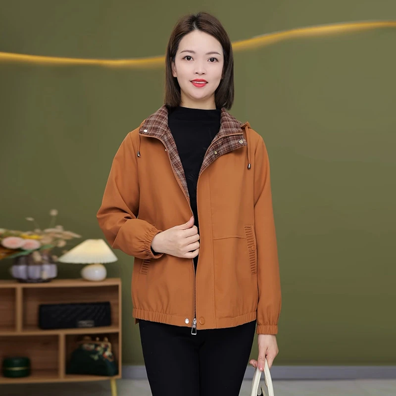 A005新款轻奢春季女装短款休闲秋季外套气质减龄时尚中年大码外套