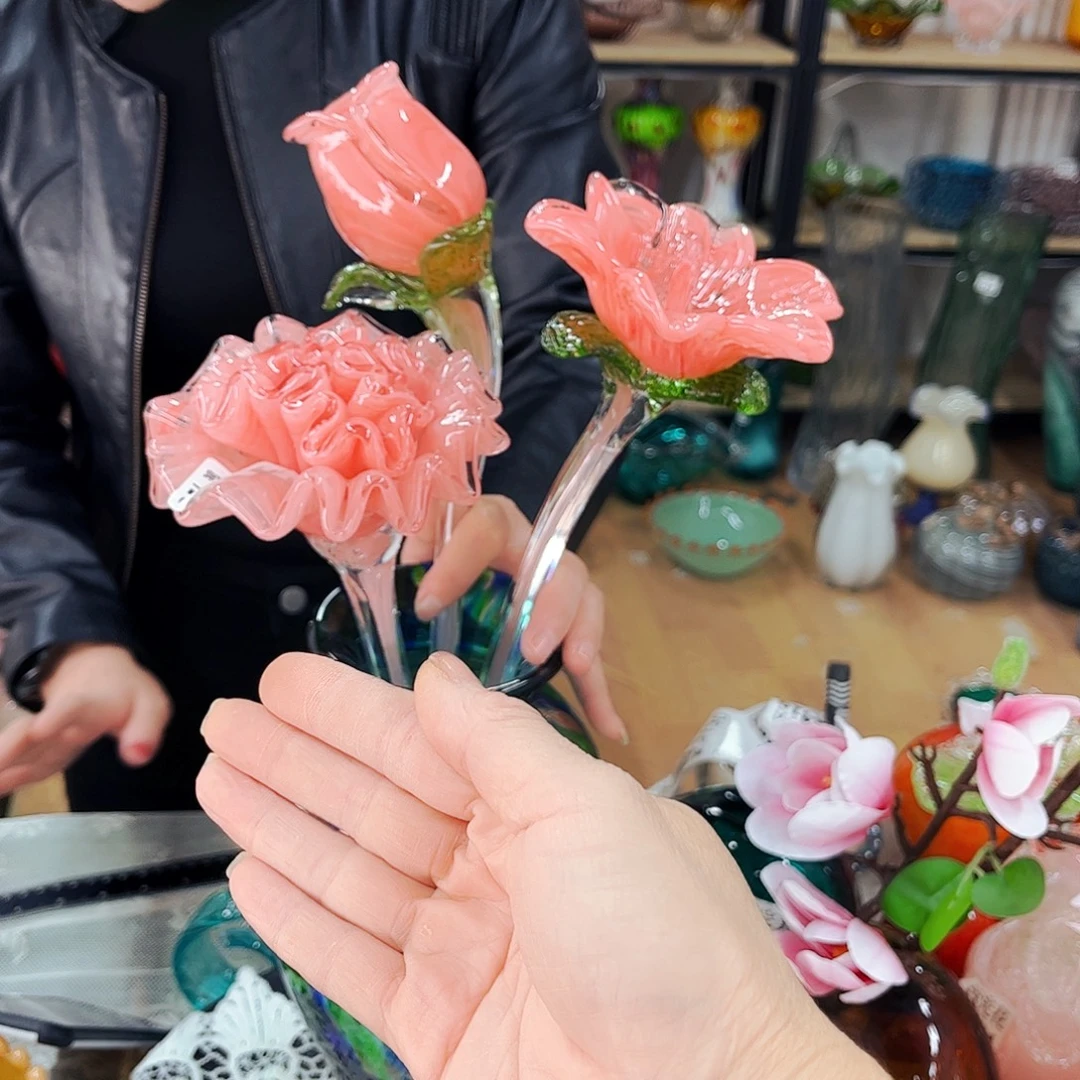 3朵花 家悦琉璃工艺品