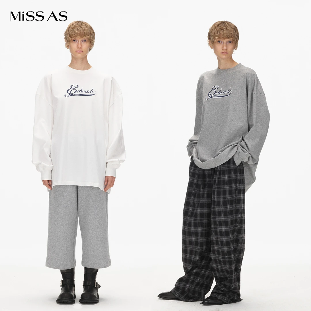 【ECHOADE】经典舒适小圆领设计宽松长袖T恤女25秋冬MISSAS买手店