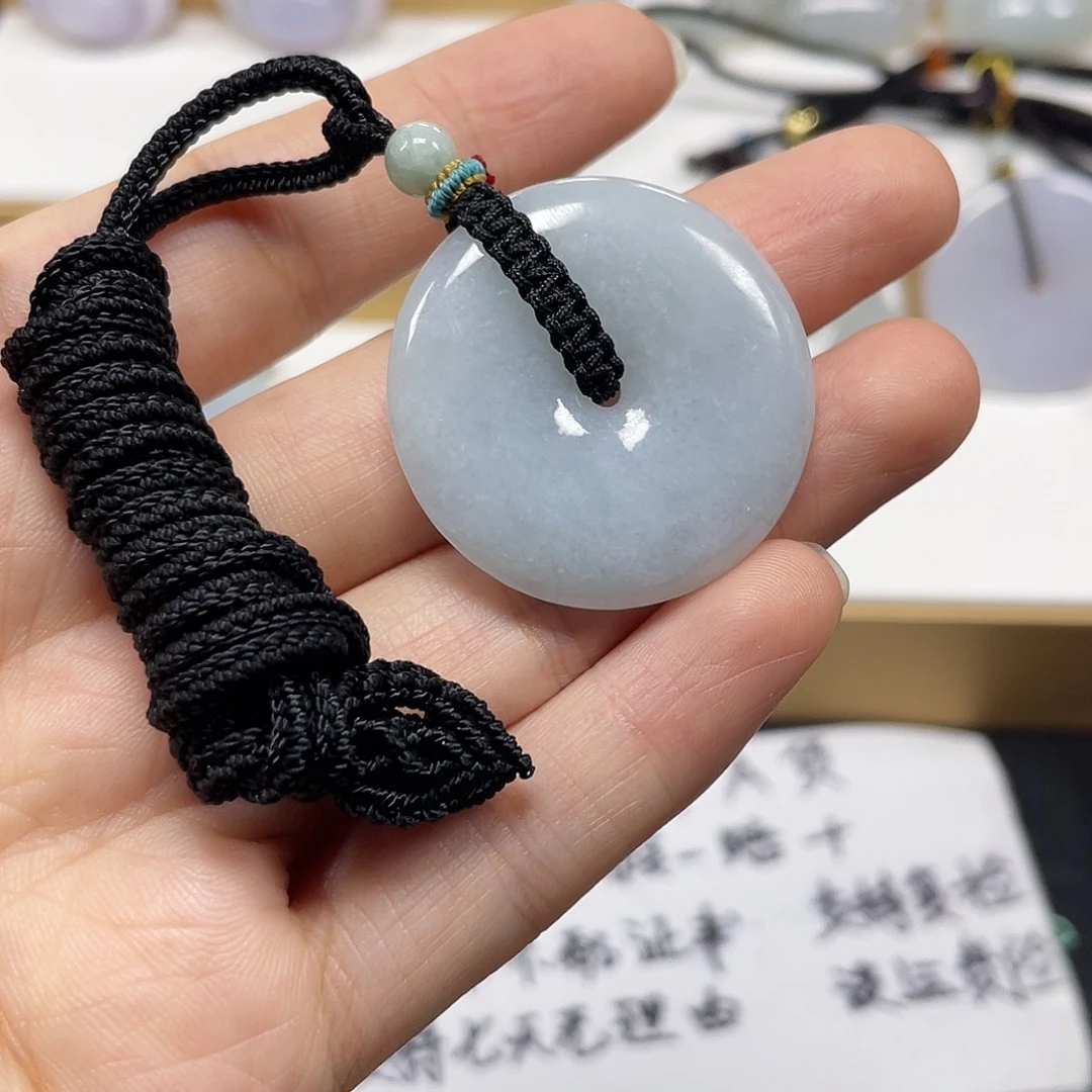 翡翠未镶嵌颈饰天然翡翠平安扣吊坠一件52号