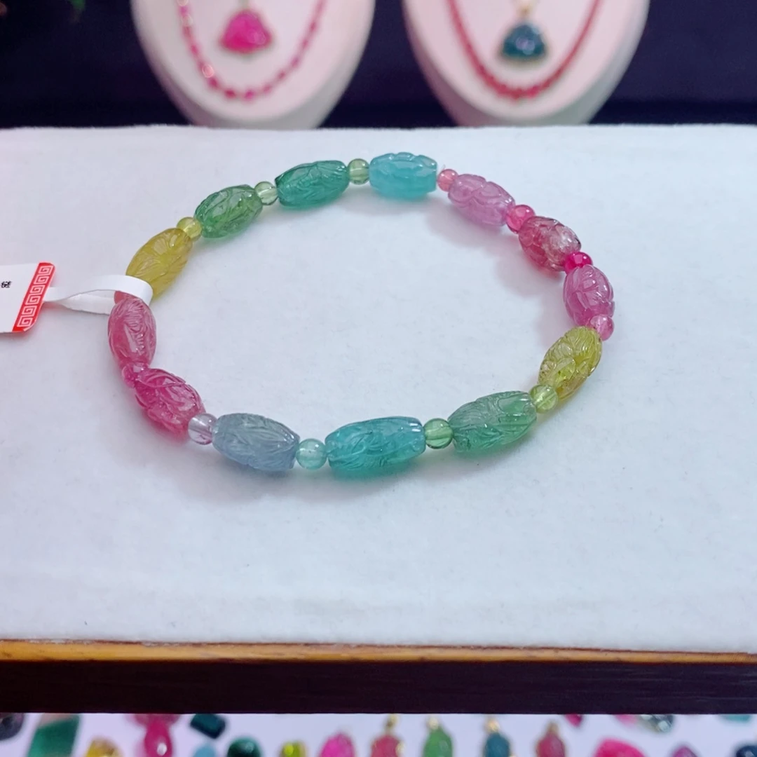 碧玺m未镶嵌碧玺手链