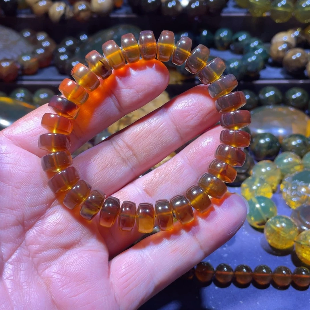 琥珀未镶嵌手链天然