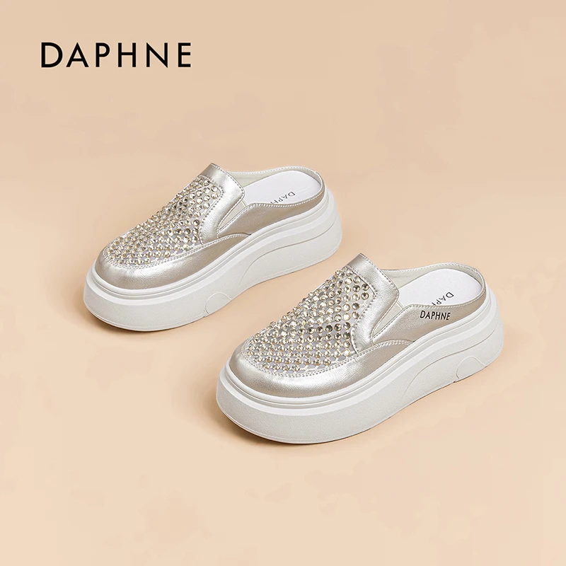 2025年夏季时尚休闲鞋凉拖透气镂空休闲风亮钻防滑网面半托XY