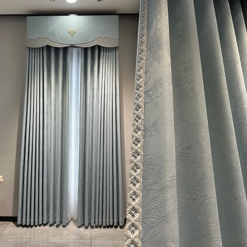 现代轻奢2025新款客厅卧室现代简约高精密遮光窗帘定制
