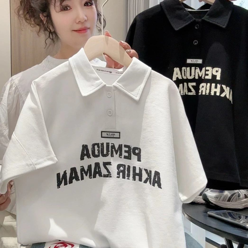 男童polo衫短袖T恤2025新款翻领中大童休闲宽松潮T夏季百搭韩版