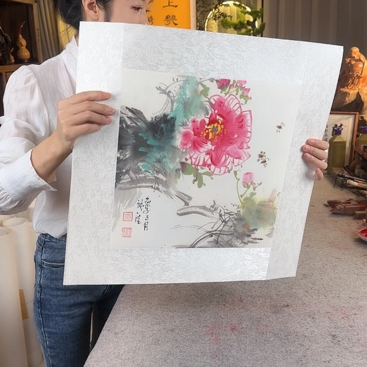 书法黄林清老师国画斗方