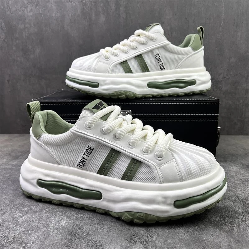 原创板鞋贝壳头休闲鞋网红爆款厚底小白鞋2025夏季新款透气运动鞋