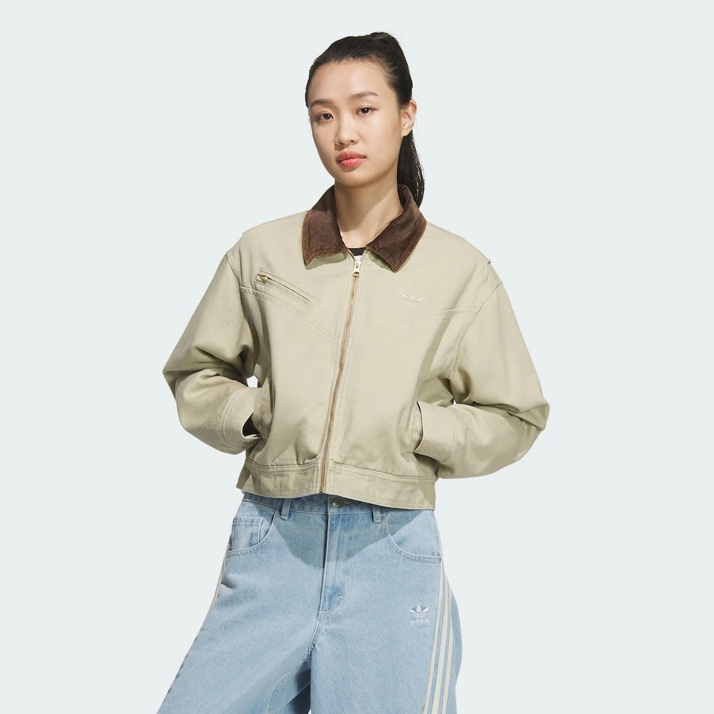 Adidas三叶草WASH PAD JKT W保暖运动棉服JW9577 JW9578