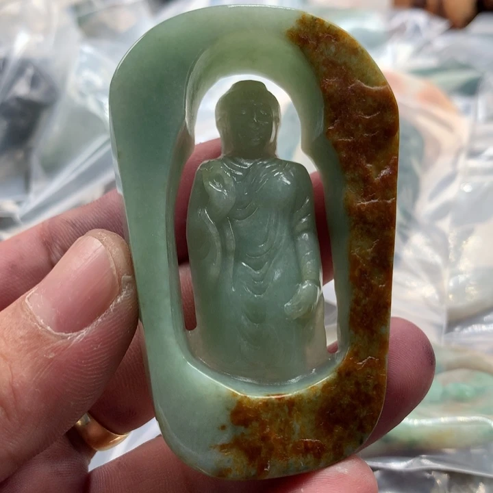 余***教翡翠未镶嵌颈饰保真天然a货翡翠