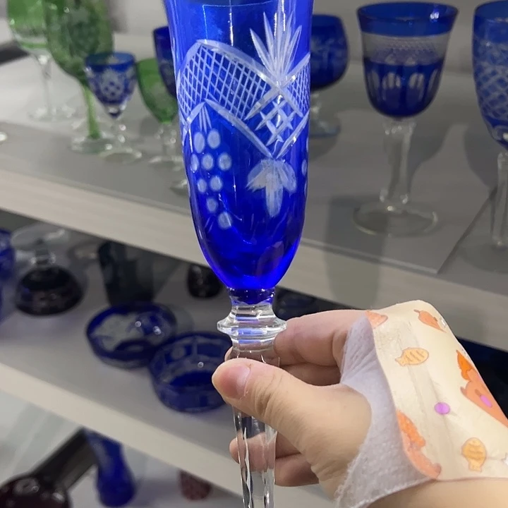 手柄款水晶玻璃微瑕一个