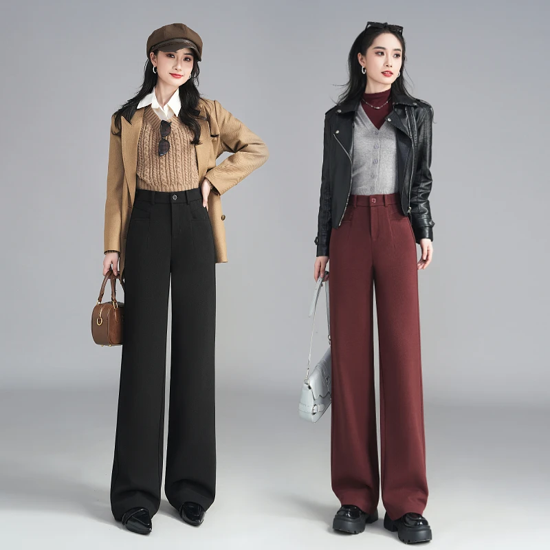 【美丽诺生态绵羊毛】25秋冬新款加厚保暖显瘦裤子女款爆款2025新款