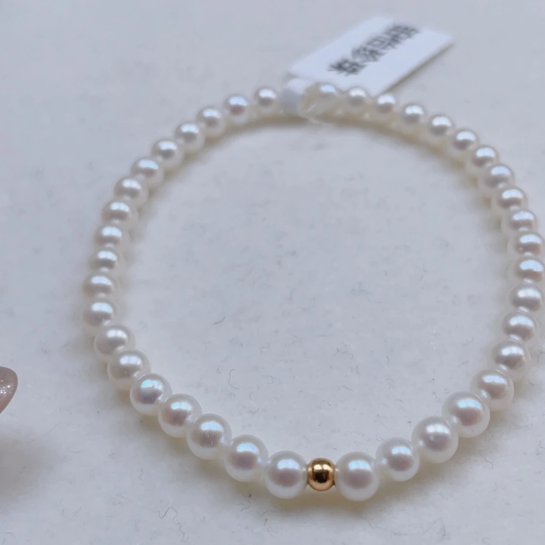 银S925镶嵌淡水珍珠手绳