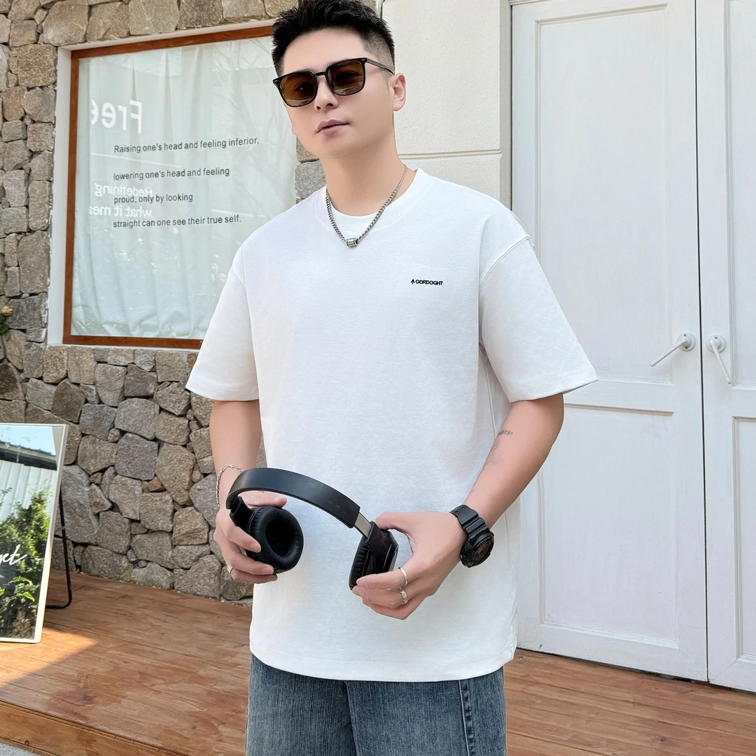 男士短袖T恤夏季2025年新款夏装百搭半袖宽松ins潮流圆领上衣男