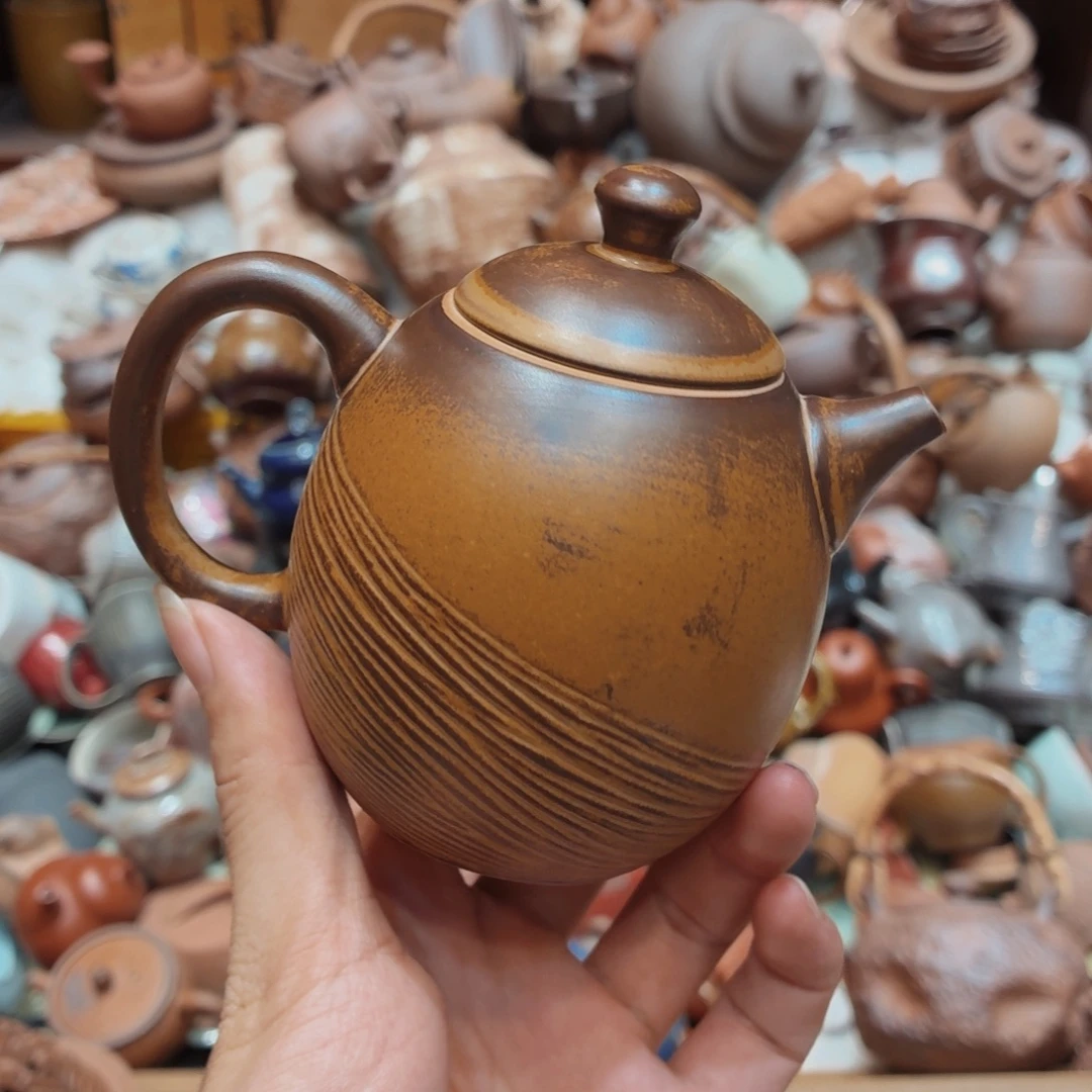 柴烧老岩泥高温茶器皿
