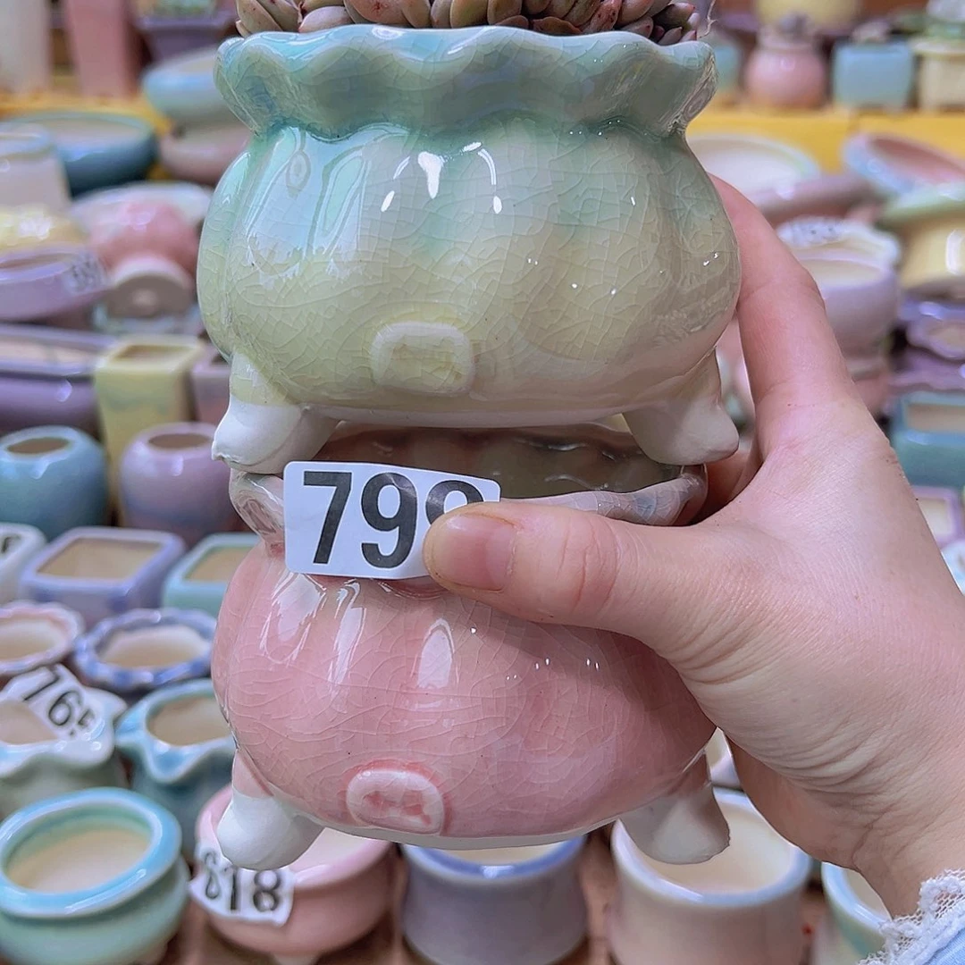 陶瓷花盆当场满12包邮