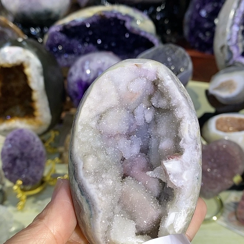 【闪购商品】未镶嵌珠宝半成品紫晶彩色窝窝