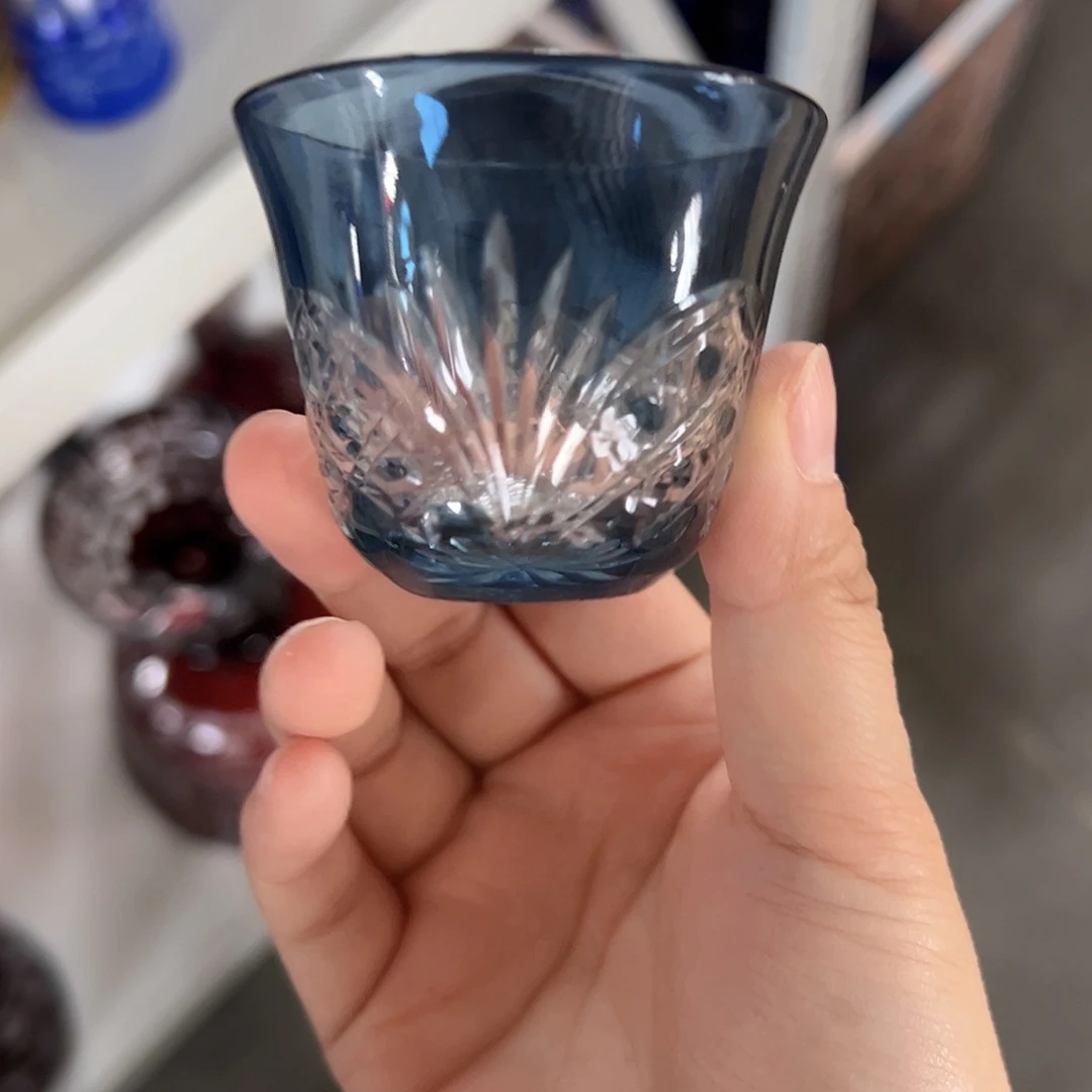 水晶玻璃高脚款微瑕一个