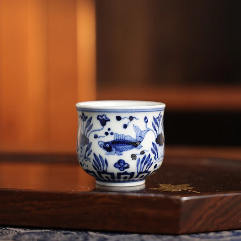 【瓷见如故】春风款鱼藻一口杯（moshe601）