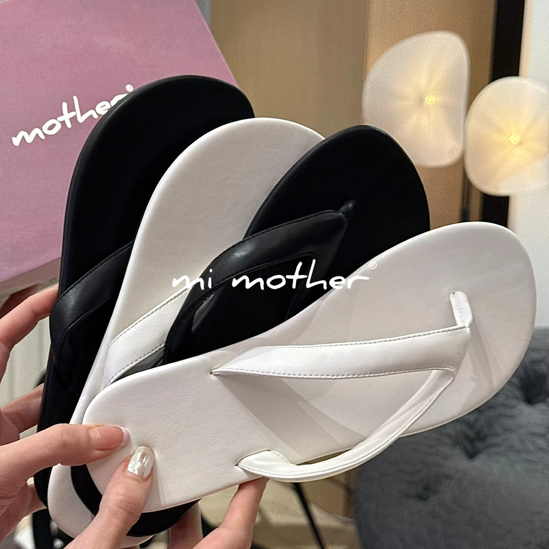 mi mother“单色拖鞋”夏季凉拖鞋 夹趾拖鞋 人字拖 平底外穿拖鞋
