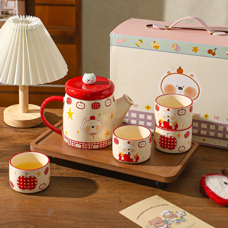 舍里可爱家用茶壶套装新婚订婚礼物乔迁新居杯子水具茶具伴手礼