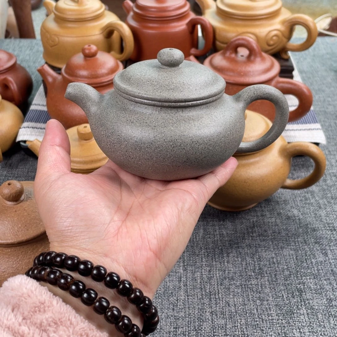 紫砂茶壶雪**影老段泥仿古全手微瑕40目220