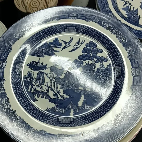 微***堂青花赏盘陶瓷！！！！