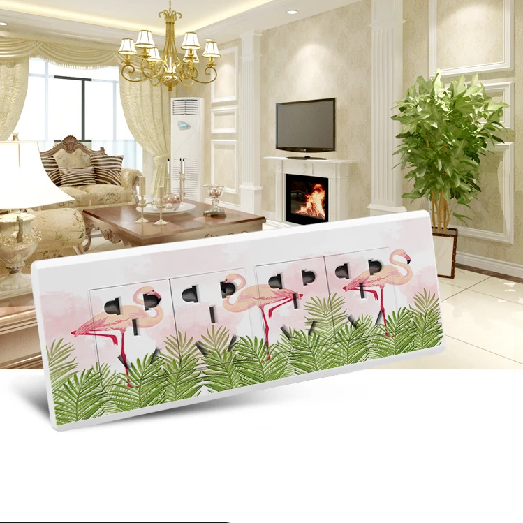 新款开关贴纸198型长方形插座贴纸遮污防尘翻新贴纸自粘防水防油