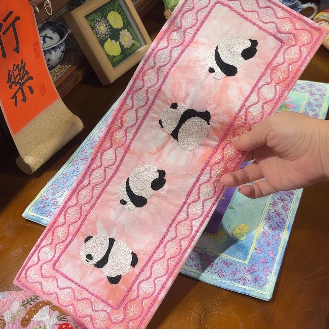 规格14.39刺子绣茶席